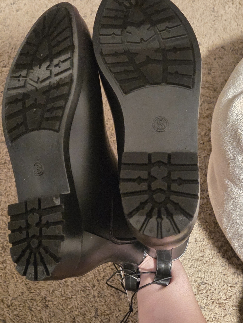 Black Women's Rain Boots - Picture 4 of 5